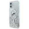 Karl Lagerfeld KLHMP16SLGKCSGH iPhone 16 6.1 hardcase transparent Liquid Glitter Karl&Choupette Head Magsafe